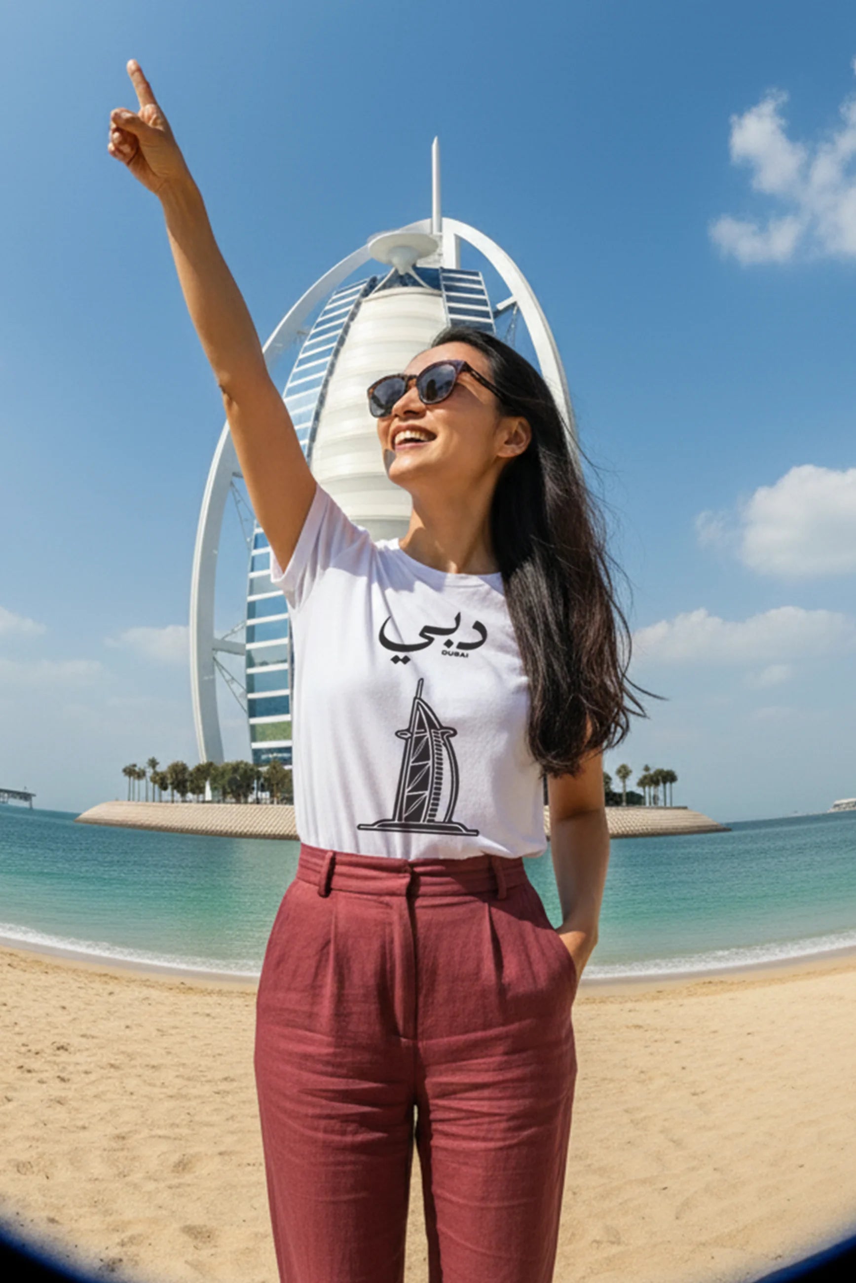 SOOQY “Burj Al Arab” Dubai T-Shirt — Longing, Elegance & Resilience