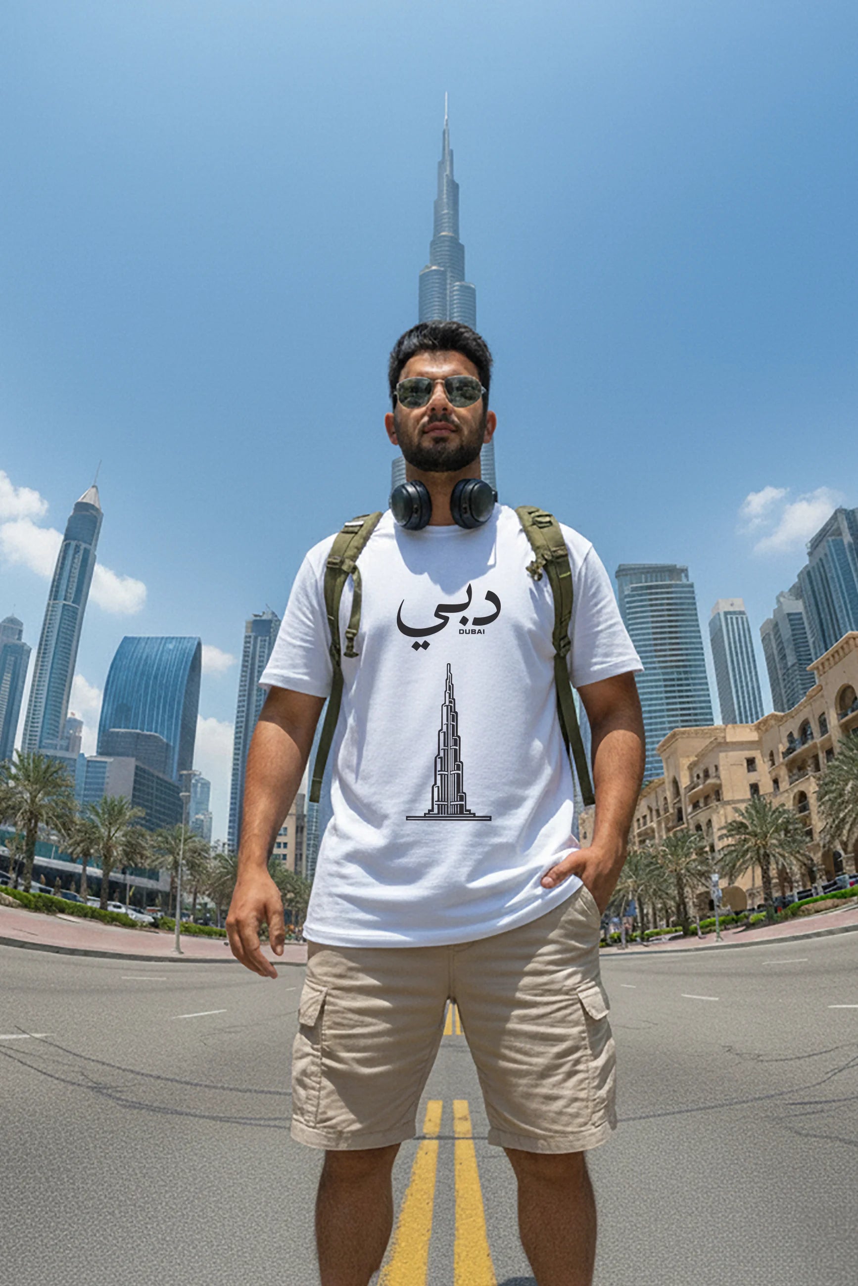 SOOQY “Burj Khalifa” Dubai T-Shirt — Vision, Ambition & Strength