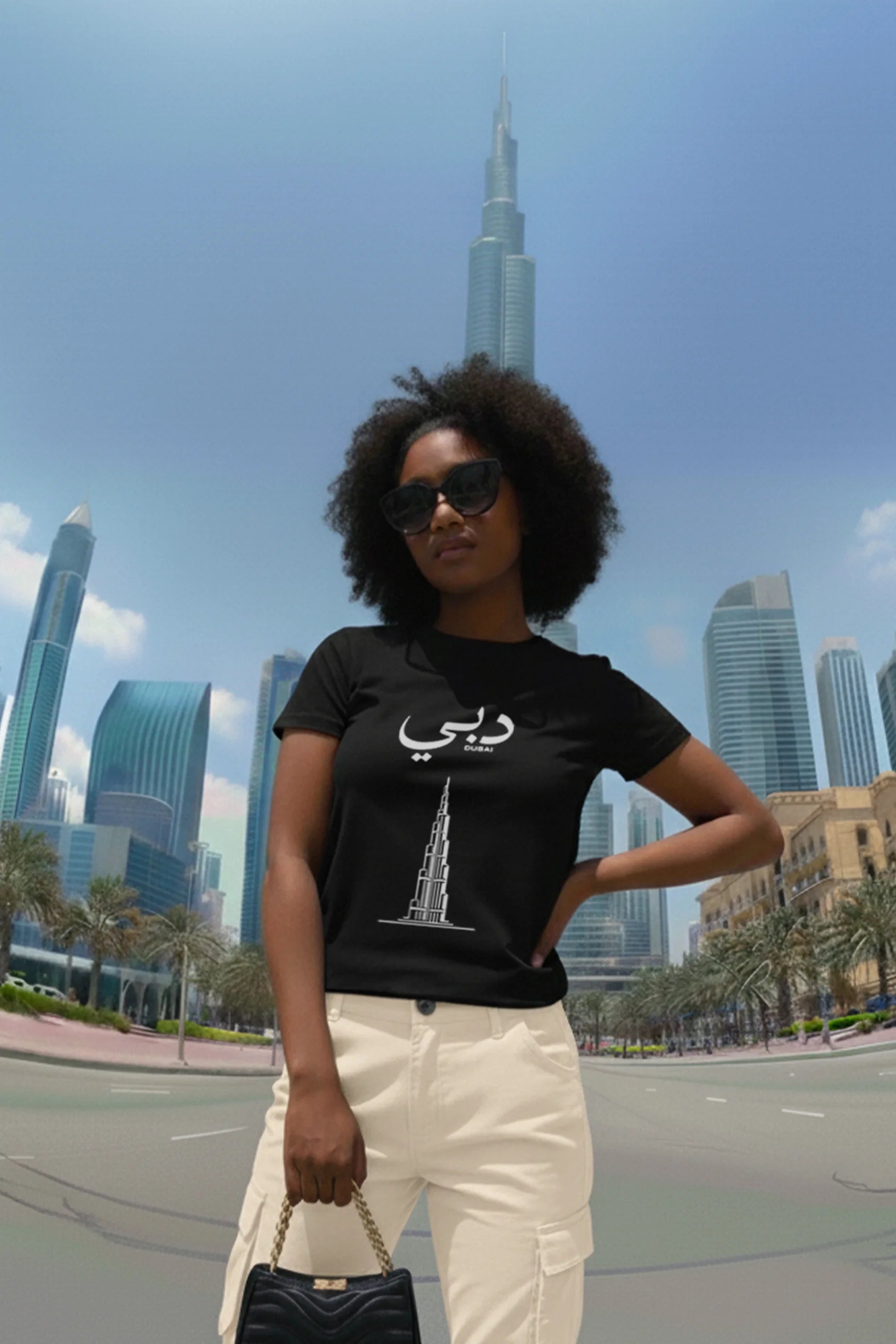 SOOQY “Burj Khalifa” Dubai T-Shirt — Vision, Ambition & Strength