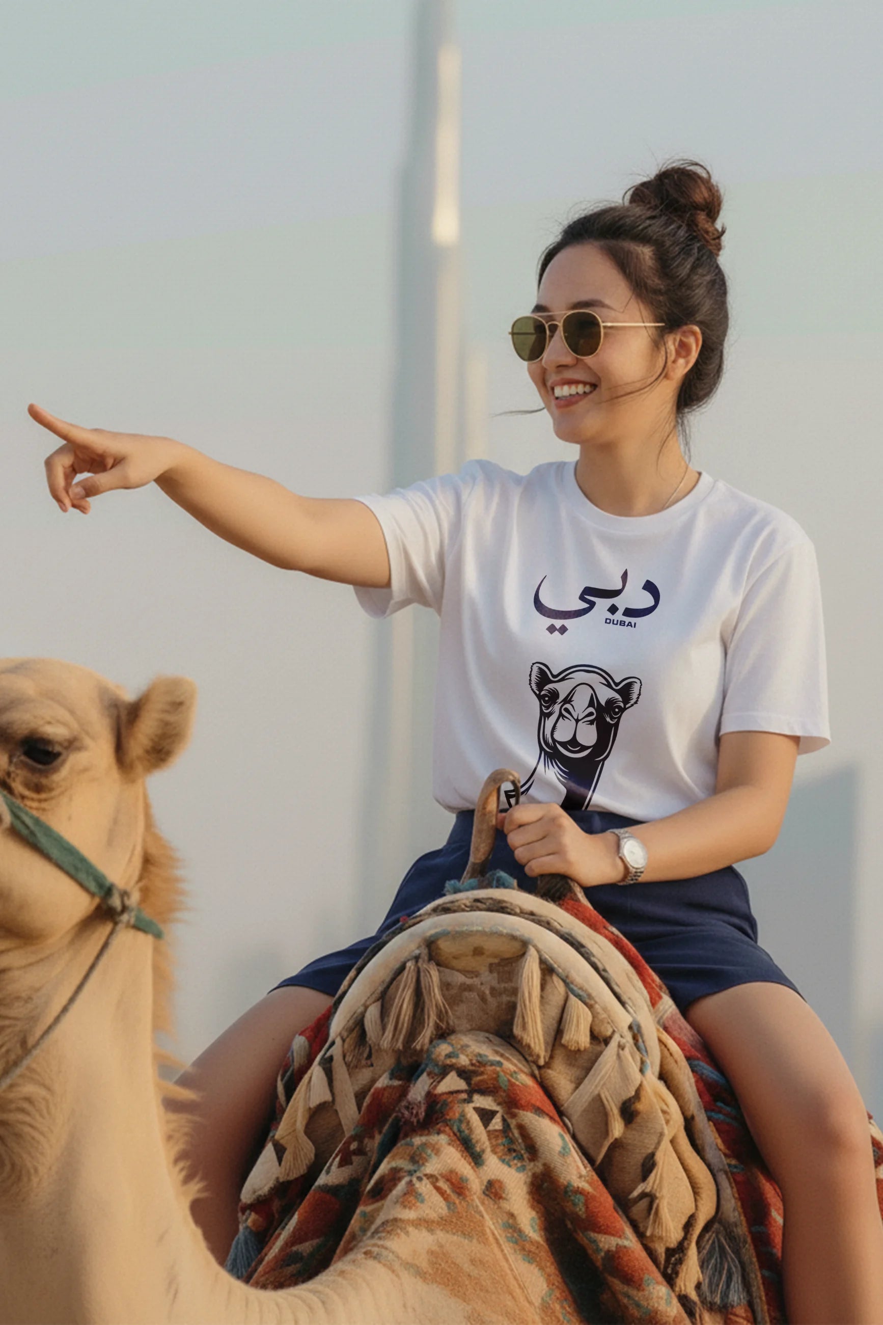 SOOQY “The Camel” Dubai T-Shirt — Desert-Inspired Strength & Timeless Resilience