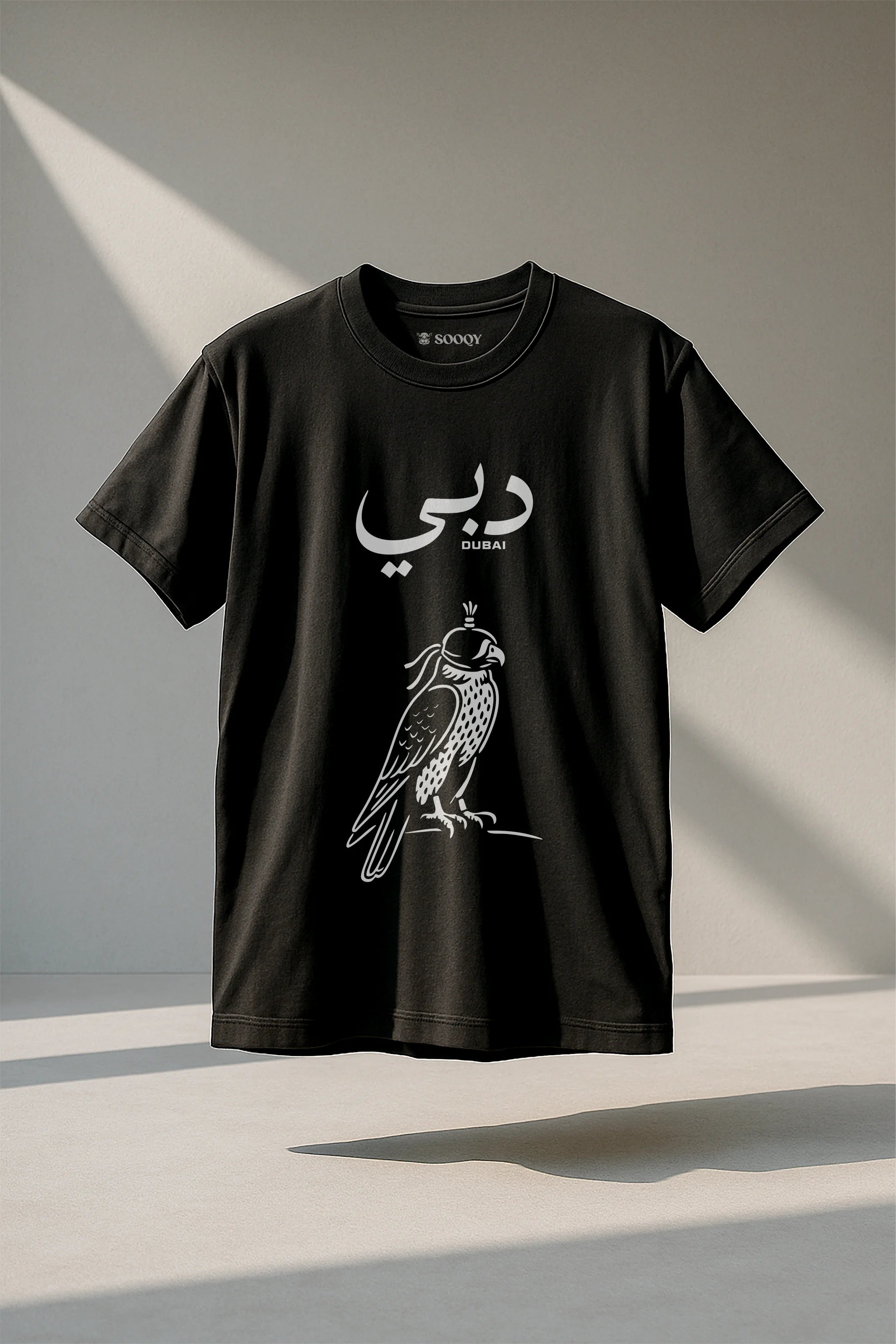 SOOQY “The Falcon” Dubai T-Shirt — Freedom, Focus & Desert Spirit