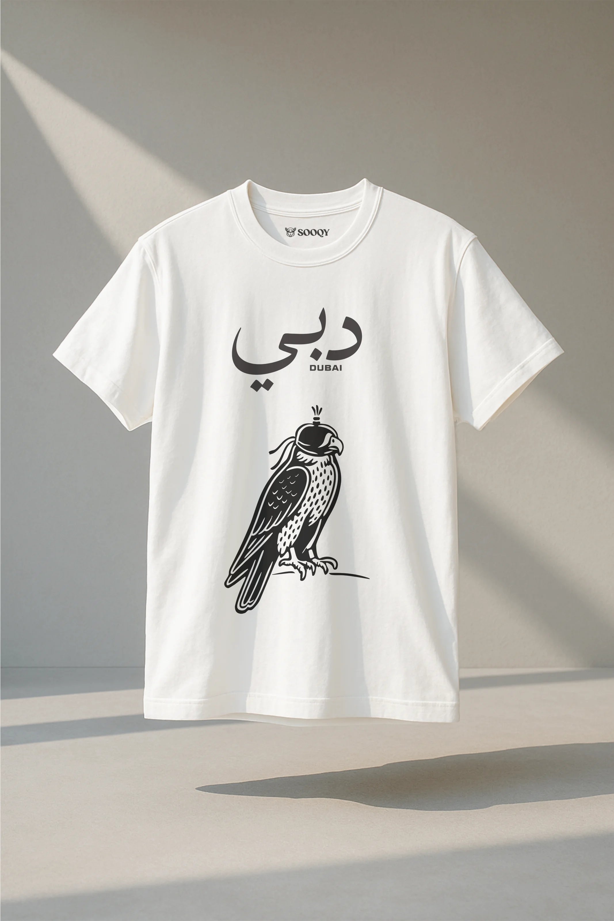 SOOQY “The Falcon” Dubai T-Shirt — Freedom, Focus & Desert Spirit